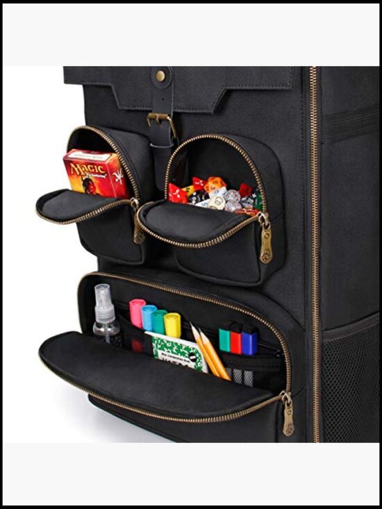 Board Game Backpack Reinforced Rigid Storage Padded Shoulder Strap Accessories main image 6